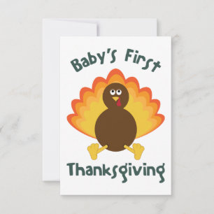 Carte De Remerciements Les bébés d'abord Thanksgiving