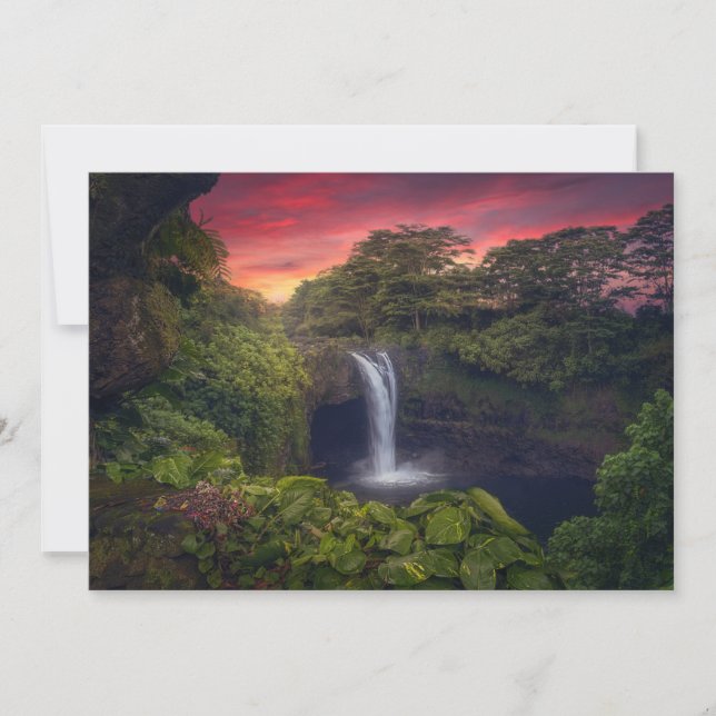Carte De Remerciements Les cascades | Rainbow Falls, Hilo, Hawaii (Devant)