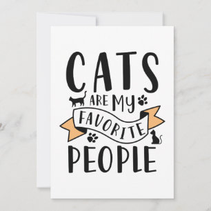 Carte De Remerciements Les Chats Sont Mes Gens Préférés