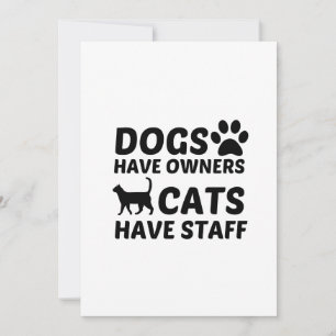 CARTE DE REMERCIEMENTS LES CHIENS ONT DES PROPRIÉTAIRES LES CHATS ONT DU 