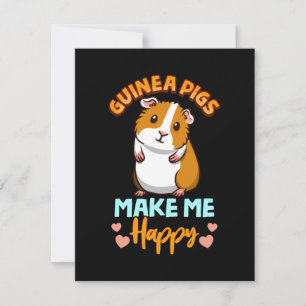 Carte De Remerciements Les Cochons De Guinée Adorables Me Rendent Heureux