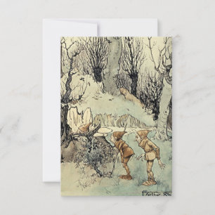 Carte De Remerciements "Les elfes dans le bois" par Arthur Rackham