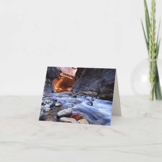 Carte De Remerciements Les Étroits, Parc National De Sion Utah, Vierge À  (Devant)