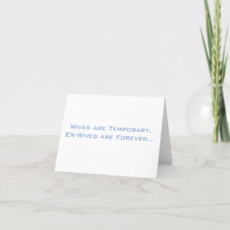 CARTE DE REMERCIEMENTS LES EX-FEMMES SONT POUR TOUJOURS