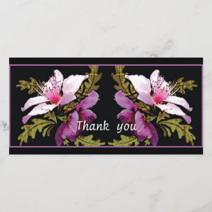 Carte De Remerciements Les fleurs de pêche vous remercient photocard