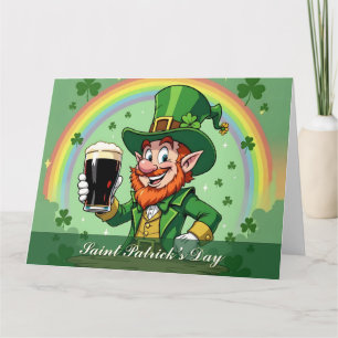 Carte De Remerciements Les Joies du Leprechaun sous l'Arc-en-Ciel