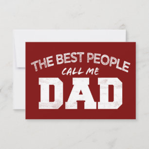 Carte De Remerciements LES MEILLEURES PERSONNES M'APPELLENT PAPA annivers