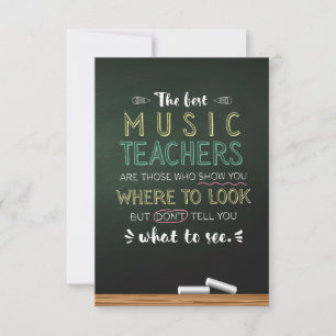 Carte De Remerciements Les meilleurs professeurs de musique
