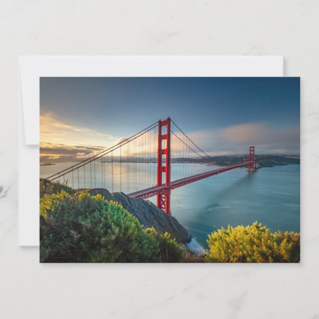 Carte De Remerciements Les monuments | Golden Gate San Francisco (Devant)
