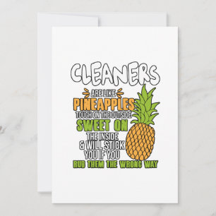 Carte De Remerciements Les Nettoyeurs Sont Comme Des Ananas.
