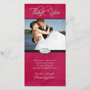 Carte De Remerciements Les noces de diamant de roses indien vous