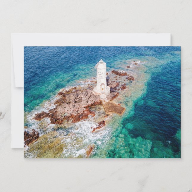 Carte De Remerciements Les phares | Phare de Mangiabarche Italie (Devant)