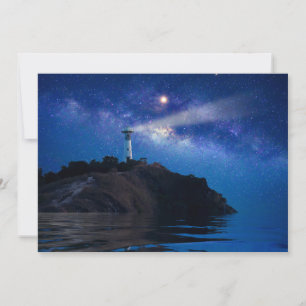 Carte De Remerciements Les phares Phare de nuit étoilé