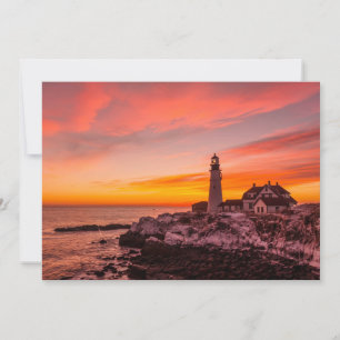 Carte De Remerciements Les phares   Portland Head Cape Elizabeth Maine