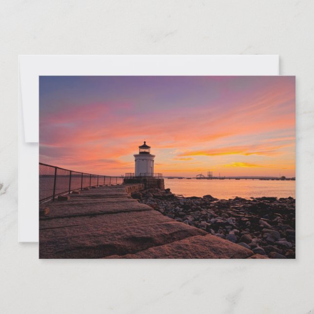 Carte De Remerciements Les phares | South Portland, Maine (Devant)