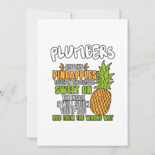 Carte De Remerciements Les plombiers Sont Comme Des Ananas.