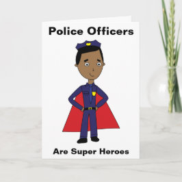 Carte De Remerciements Les policiers noirs sont de super héros