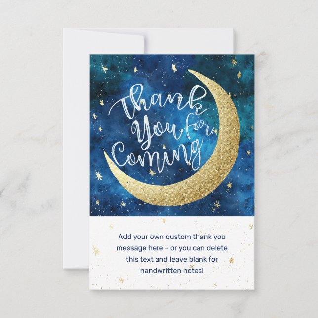 Carte De Remerciements Les rêves deviennent vraiment Vraiment Moon Stars  (Devant)