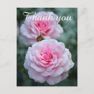 Carte De Remerciements Les roses roses vous remercient