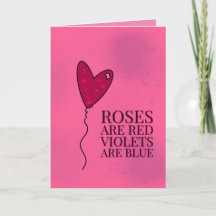 Les roses Sont Red VDAY Card