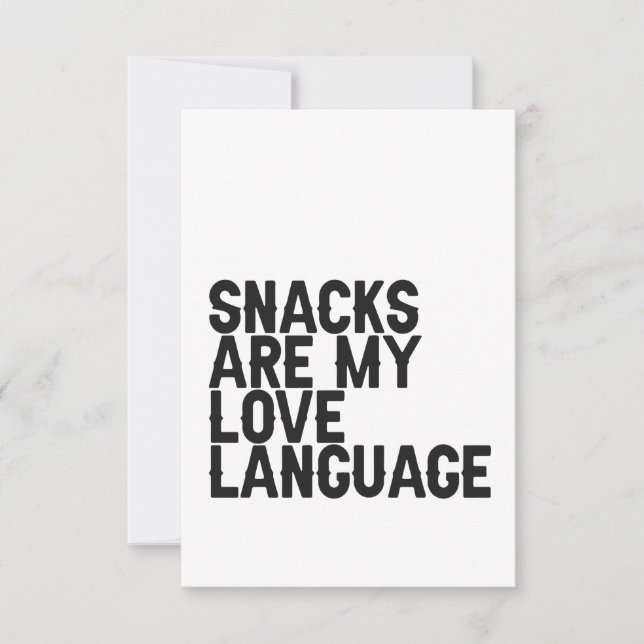 Carte De Remerciements Les snacks sont mon langage de l'amour Cadeau drôl (Devant)