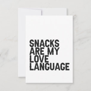 Carte De Remerciements Les snacks sont mon langage de l'amour Cadeau drôl