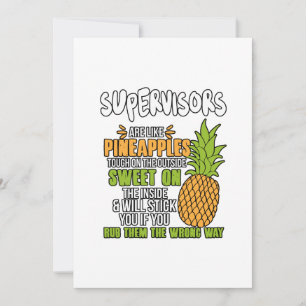 Carte De Remerciements Les Superviseurs Sont Comme Des Ananas.