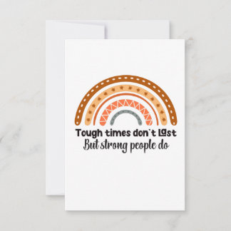 Carte De Remerciements Les temps difficiles ne sont pas Derniers, mais le