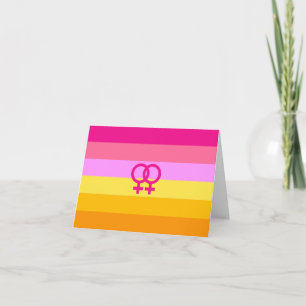 Carte De Remerciements Lesbienne Dawn Pride Femmes qui aiment les femmes