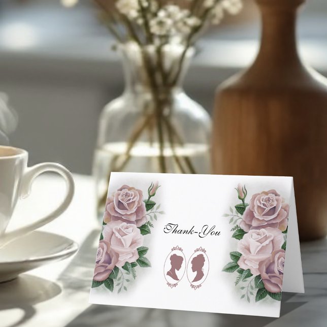 Carte De Remerciements Lesbiennes Mariées Regency Rose Roses (Créateur téléchargé)