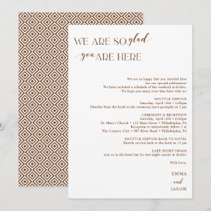 Carte De Remerciements Lettre de bienvenue de mariage Boho terracotta