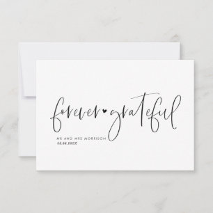 Carte De Remerciements Lettre de mariage pour toujours reconnaissante