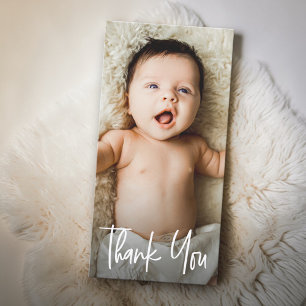 Carte De Remerciements Lettre main personnalisée marque-page Baby Shower 