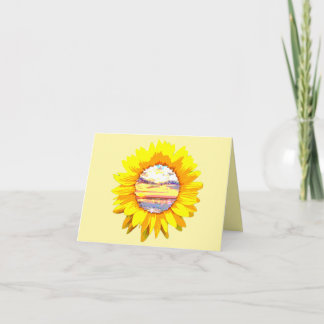Carte De Remerciements Lever de tournesol