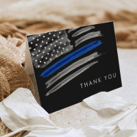 LIBERTÉ Police Retraite Party Ligne Bleue Mince