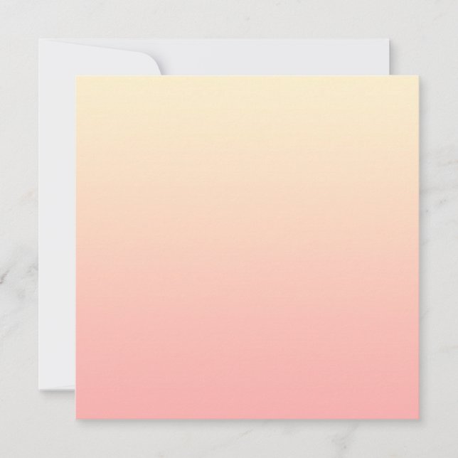 Carte De Remerciements Light Yellow and Pink Gradient (Devant)