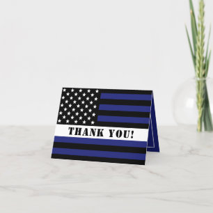 Carte De Remerciements Ligne blanche mince personnalisée USA Drapeau EMS 