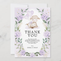 Lilac Purple Floral Petit Agneau Bébé Mouton Douch