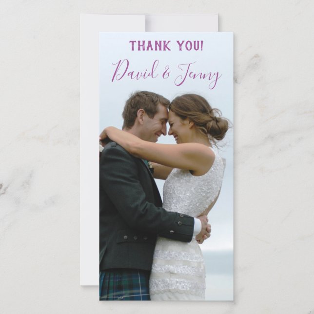 Carte De Remerciements Lilac Spring Garden Mariage Photo (Devant)