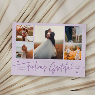 Carte De Remerciements Lilas de mariage reconnaissant multi-photo
