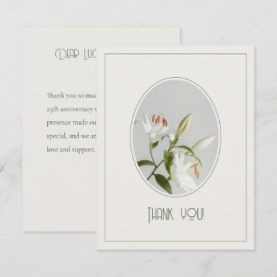 Carte De Remerciements Lily élégant vintage