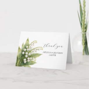 Carte De Remerciements Lily of The Valley Fleur Blanche Remerciement de M