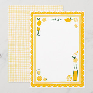 Carte De Remerciements Limoncello Lemonade Citrons PERSONNALISÉS Enterrem