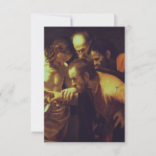 Carte De Remerciements L'Incrédulité de saint Thomas par Le Caravage