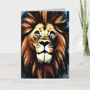 Carte De Remerciements Lion d'Afrique sauvage d'Artsy