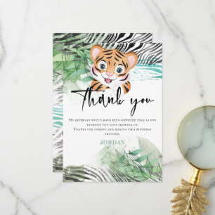 Carte De Remerciements Lion Jungle Cute Exotic Safari