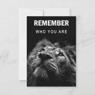 Carte De Remerciements Lion Se Rappelle Qui Vous Êtes