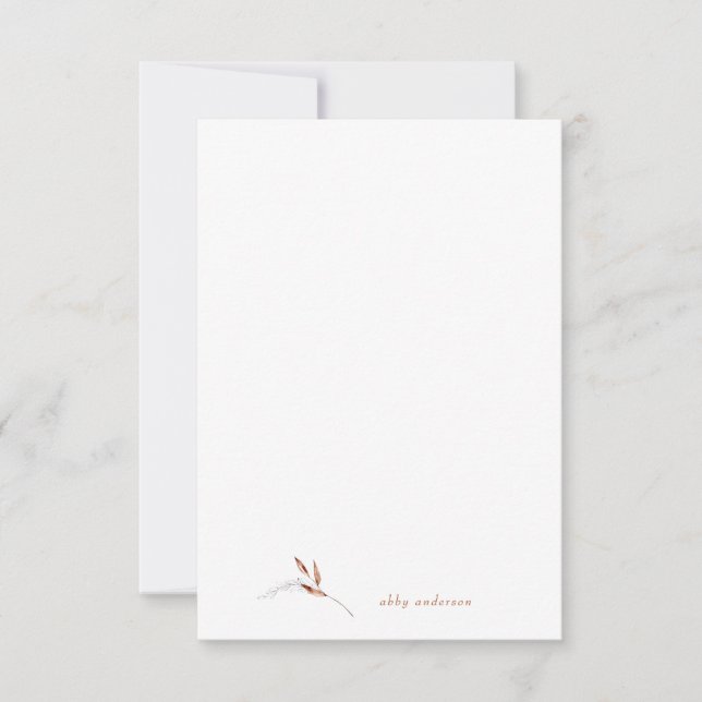 Carte De Remerciements Liquide de chute simple Vierge Nom personnalisé Me (Devant)