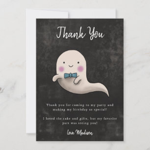 Carte De Remerciements Little Boo Halloween Theme Boys Anniversaire Fête