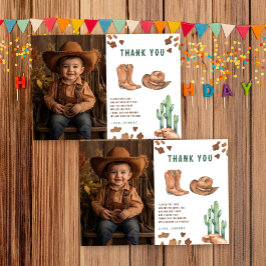 Carte De Remerciements Little Cowboy Birthday Party Thank you